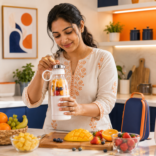 Electric Portable Mini Fruit Juicer Bottle | USB Rechargeable Personal Blender