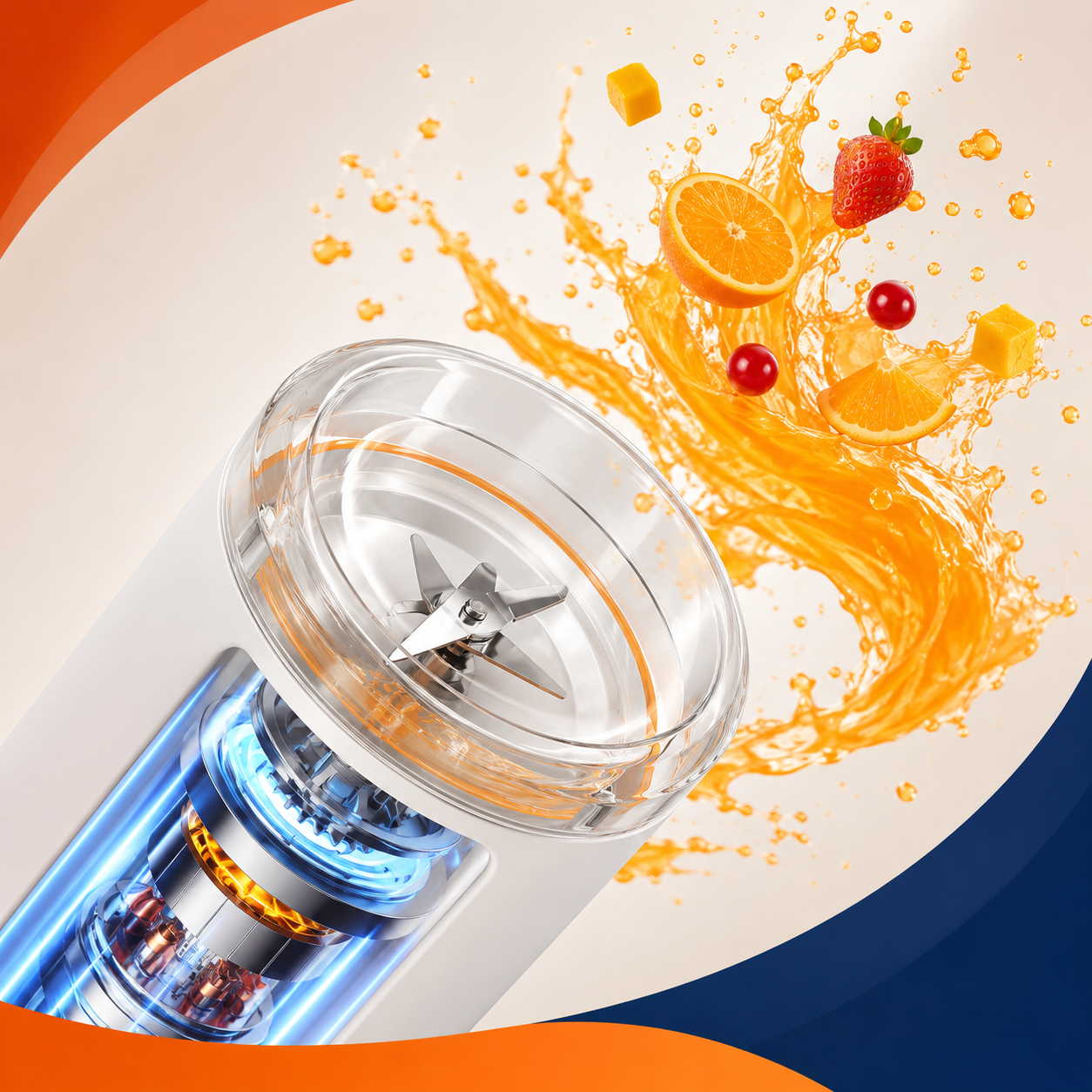 Electric Portable Mini Fruit Juicer Bottle | USB Rechargeable Personal Blender