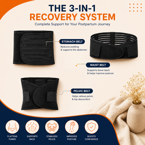 3-in-1 Post Pregnancy Belt | Postpartum Recovery Support Belt