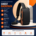 Anti-Theft Chest Sling Backpack | USB Charging Travel Bag
