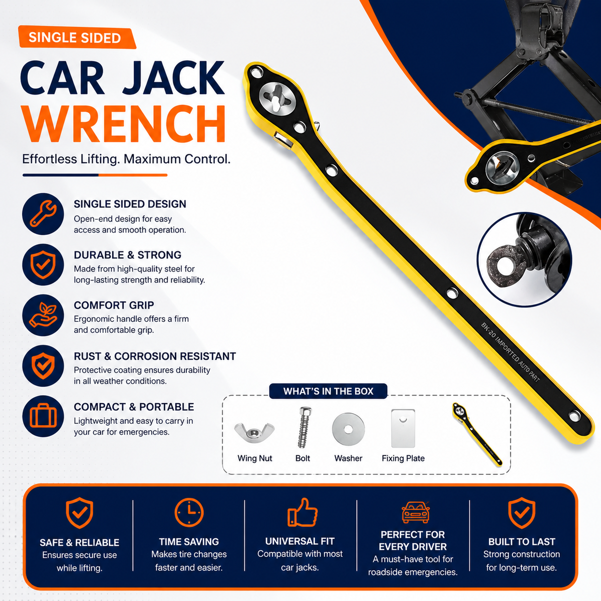 Car Jack Ratchet Wrench