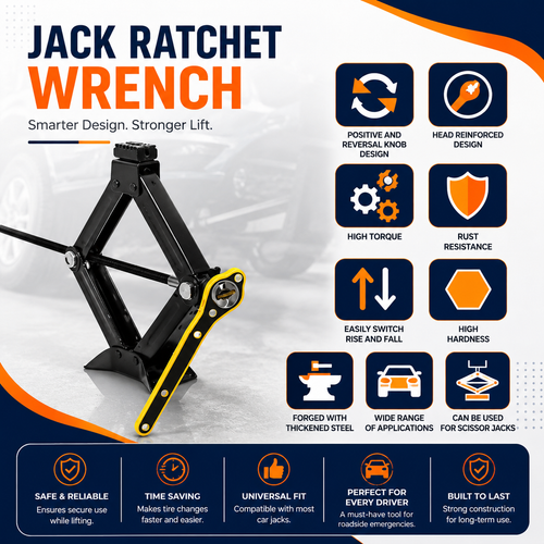 Car Jack Wrench Single Sided Open End Wrench